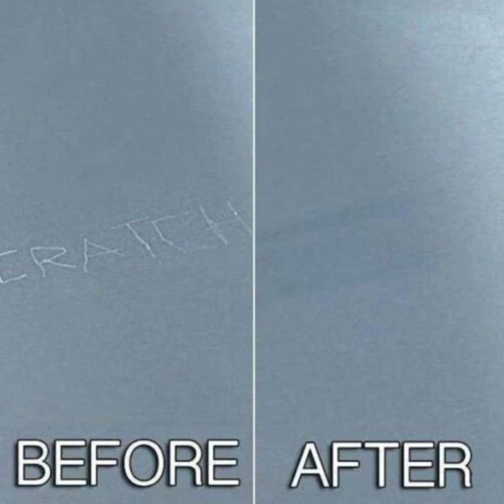 Stainless Steel Scratch Remover for Rust, Discoloration, and Stains