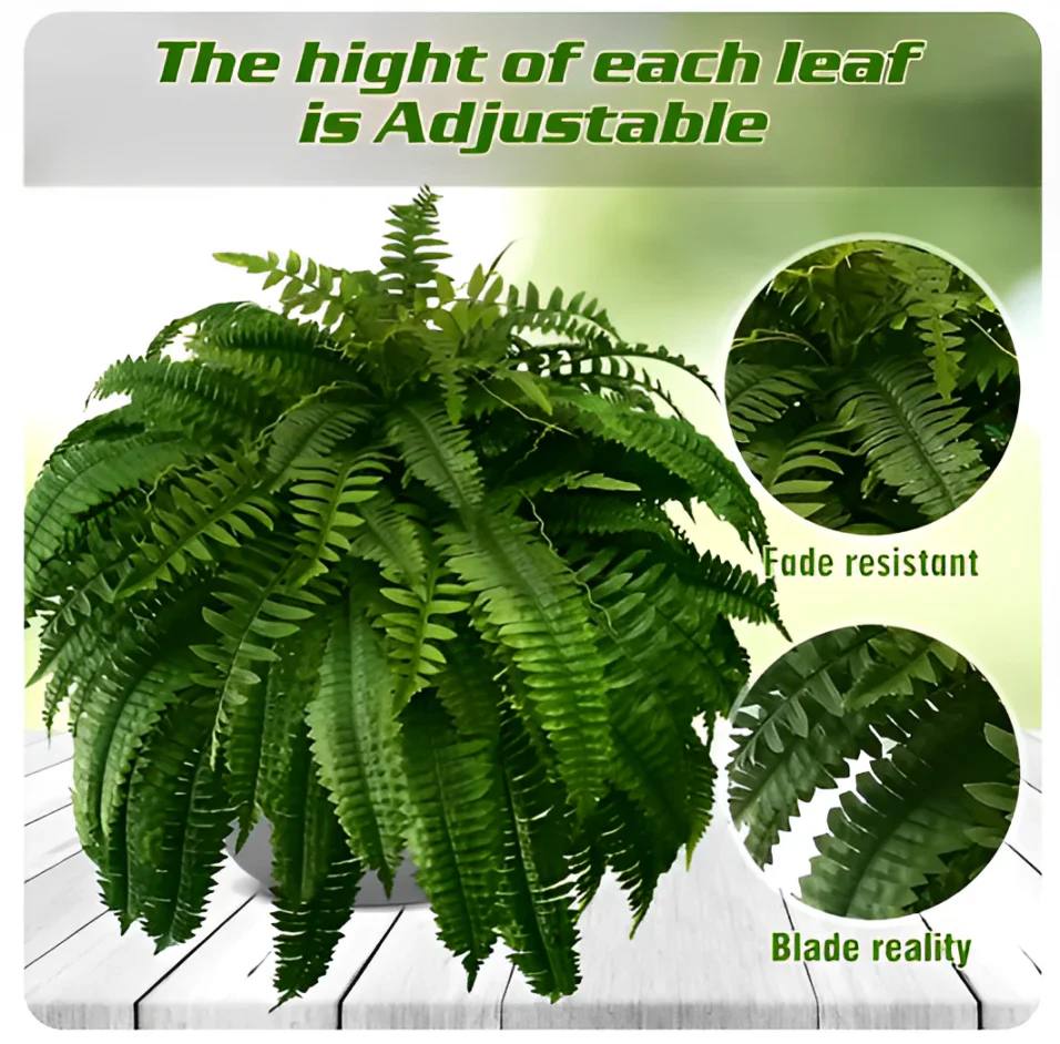 Mygametables Artificial Boston Fern UV Resistant Outdoor Plant