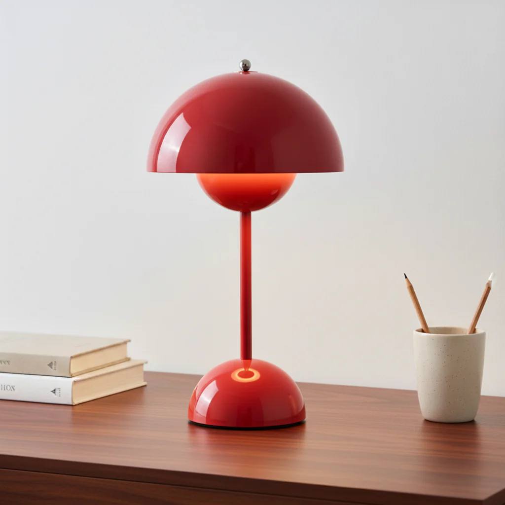 NordicNest Scandinavian Table Lamp, Dimmable Modern Bedside Light
