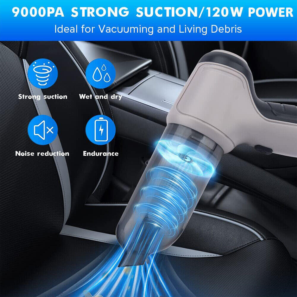 Cordless Handheld Vacuum with Turbo Suction and Snap-On Nozzle Attachment