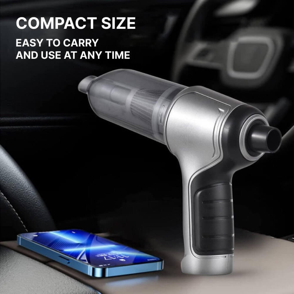 Cordless Handheld Vacuum with Turbo Suction and Snap-On Nozzle Attachment