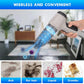 Cordless Handheld Vacuum with Turbo Suction and Snap-On Nozzle Attachment