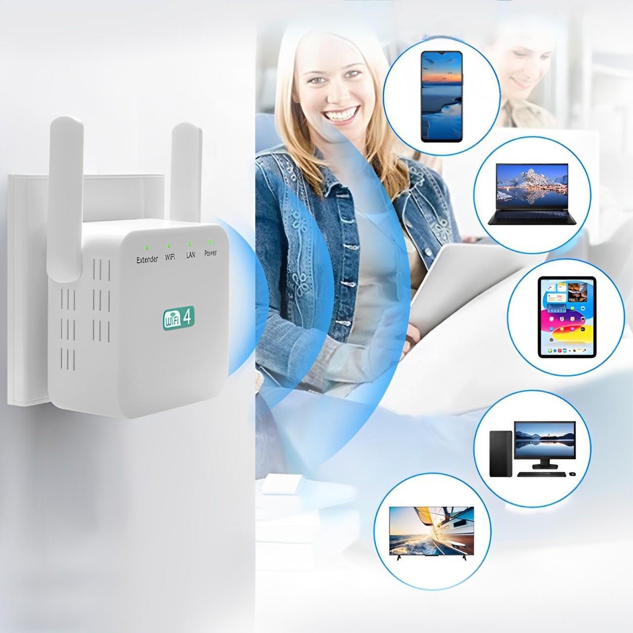 WiFi Repeater with Wall Penetrating Antenna and Multi-Device Support