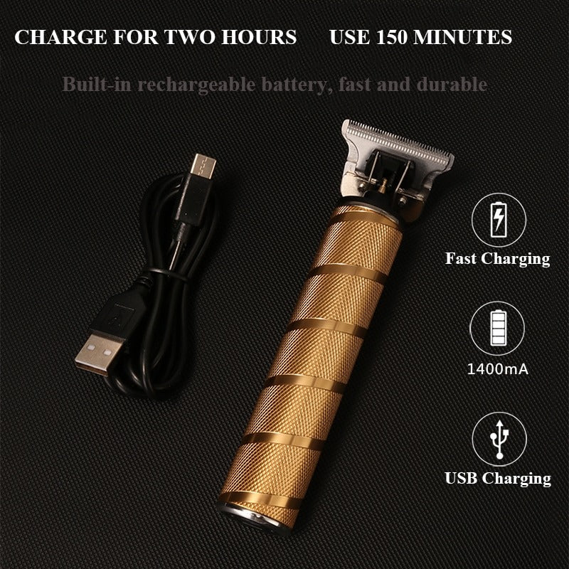 Professional Hair Clippers Cordless Set for Men Gold