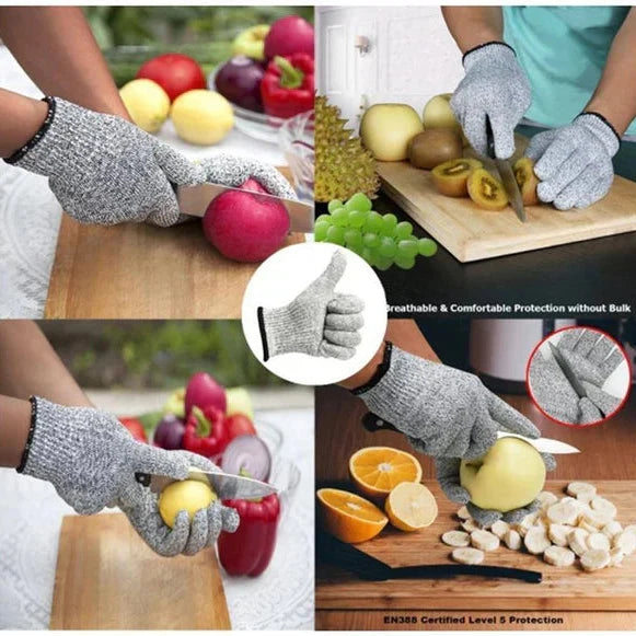 Cut Resistant Gloves with EN388 Level 5 Protection and Machine Washable Fabric