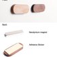 Magnetic Wooden Key Holder Wall Mount with Adhesive Backing and Oval  Design