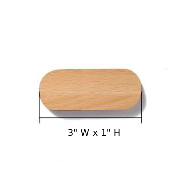 Magnetic Wooden Key Holder Wall Mount with Adhesive Backing and Oval  Design