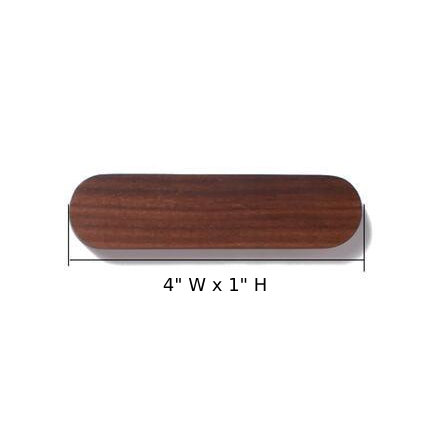 Magnetic Wooden Key Holder Wall Mount with Adhesive Backing and Oval  Design