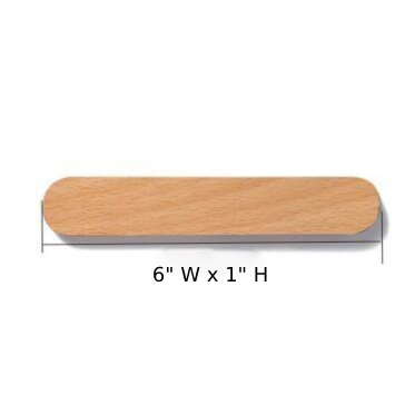 Magnetic Wooden Key Holder Wall Mount with Adhesive Backing and Oval  Design