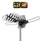 Motorized Outdoor TV Antenna with 360 Degree Rotation and Remote Control, 33ft Cable