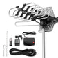 Motorized Outdoor TV Antenna with 360 Degree Rotation and Remote Control, 33ft Cable