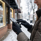 Touchscreen Winter Gloves with Conductive Fingertips and Silicone Grip