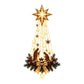Holy Family Nativity Wall Decoration with Warm White Star Lights and Pine Accents
