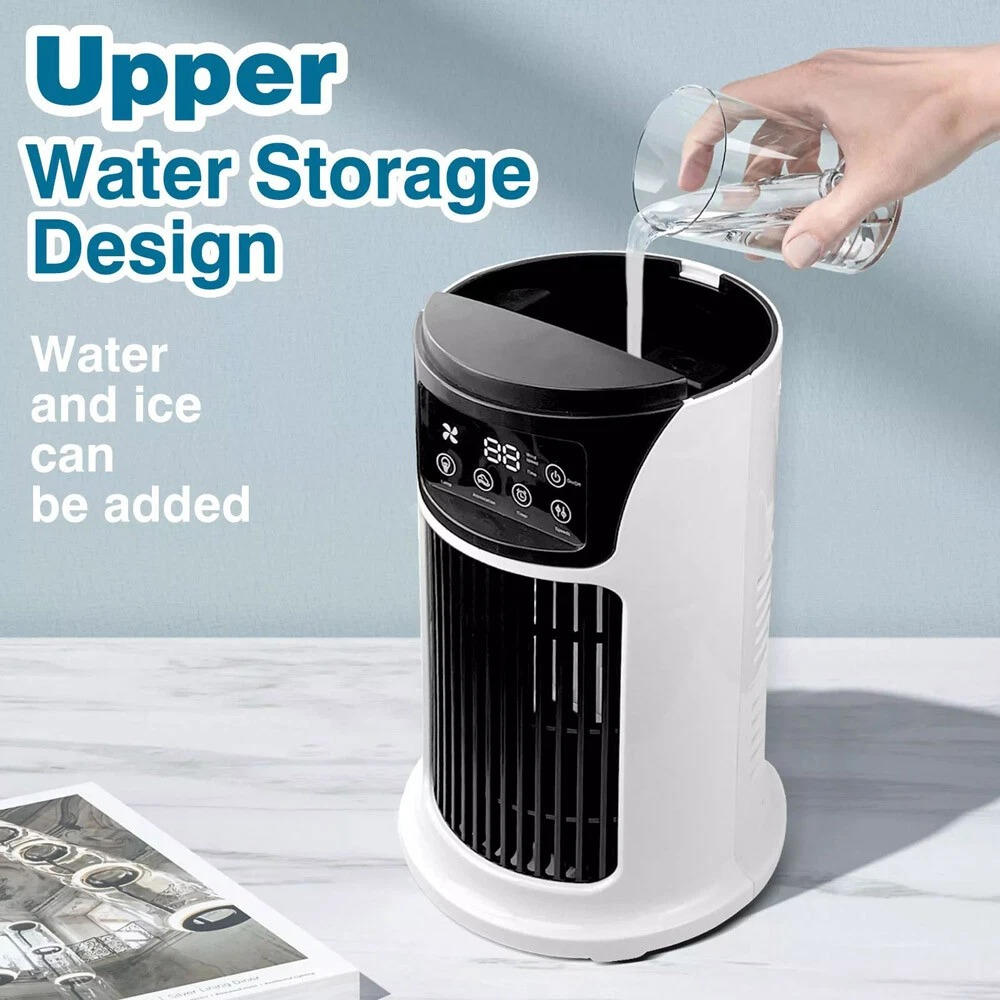 Evaporative Air Cooler with Humidifying Function and Automatic Swing, 8-Hour Runtime All Vera Mart