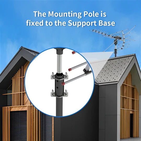 Outdoor Digital HD TV Antenna with 360 Directional Motor for Crystal Clear Reception