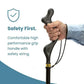 Adjustable Walking Stick with 12 Height Settings and 360-Degree Rotating Tip, 300lb Capacity