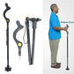 Adjustable Walking Stick with 12 Height Settings and 360-Degree Rotating Tip, 300lb Capacity