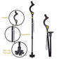 Adjustable Walking Stick with 12 Height Settings and 360-Degree Rotating Tip, 300lb Capacity