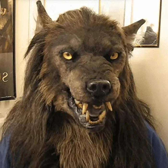 Wolf Mask with Realistic Sculpting and Breathable Fit, Silicone Full Head for Halloween