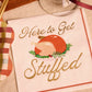 Turkey Cocktail Napkins with Gold Foil Accents and Cream Base, 50-Count Set