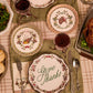 Iridescent Harvest Paper Plates with Dual Sizes and Mixed Patterns, 32 Count