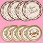 Iridescent Harvest Paper Plates with Dual Sizes and Mixed Patterns, 32 Count