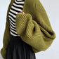 Knit Shrug Cardigan with Shift Fit and Full Sleeve Coverage