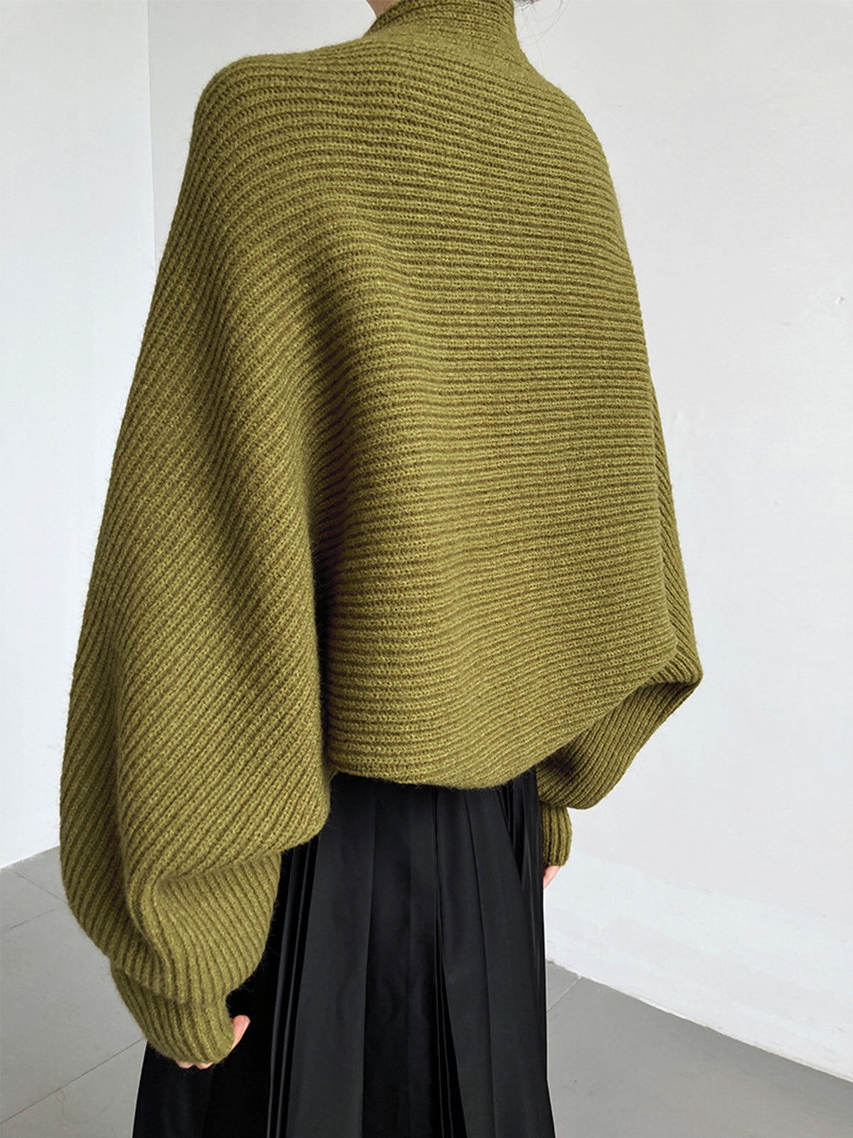 Knit Shrug Cardigan with Shift Fit and Full Sleeve Coverage