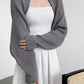 Knit Shrug Cardigan with Shift Fit and Full Sleeve Coverage