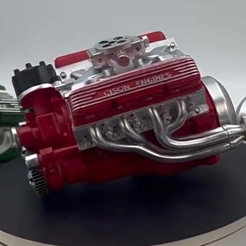 Working V8 Engine Model Kit with Ignition Module and Moving Pistons for RC All Vera Mart