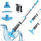 Rechargeable Pool Vacuum with Interchangeable Heads and Snap Attachment System
