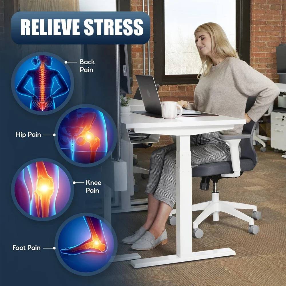 Memory Foam Foot Rest with Adjustable Height and Machine Washable Cover
