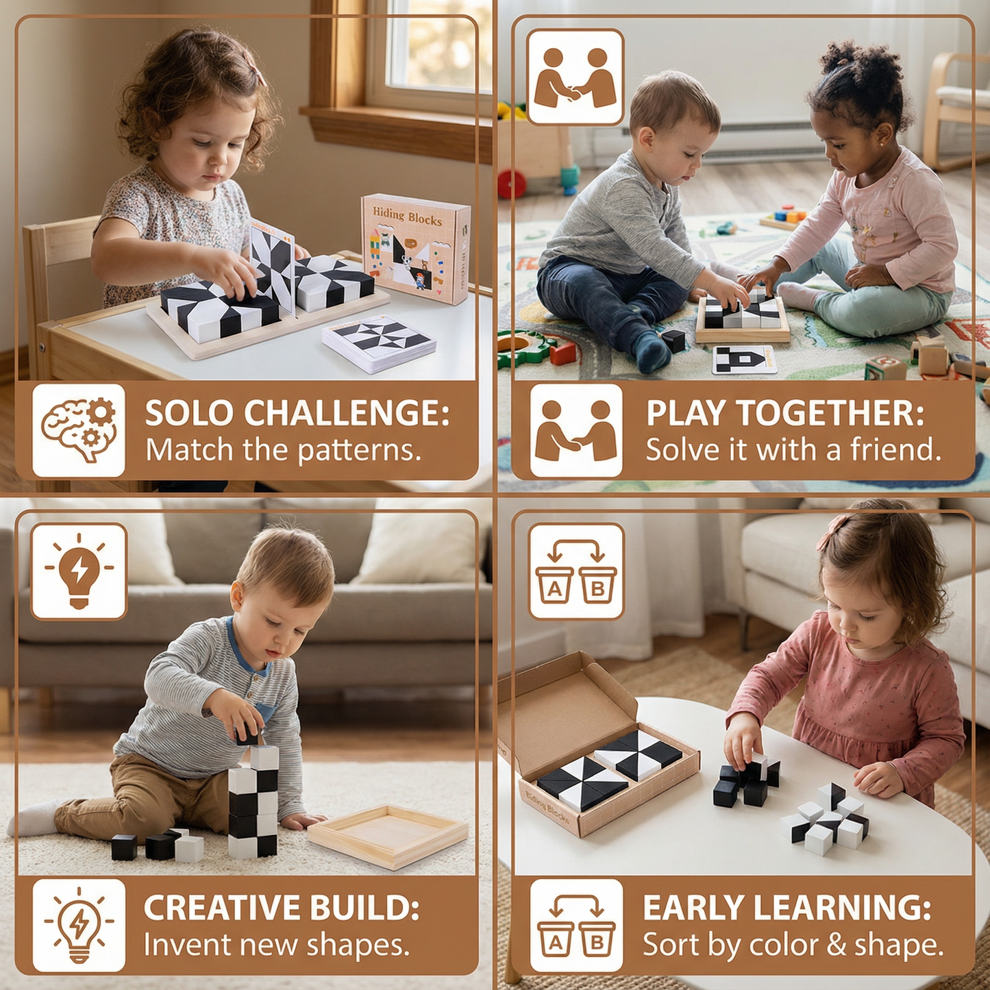 Pocket Sliding Logic Puzzle with Dual Color Tiles and Brain Training