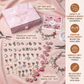 Bead Jewelry Making Set with Threading Strings and Metal Clasps