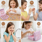 Bead Jewelry Making Set with Threading Strings and Metal Clasps