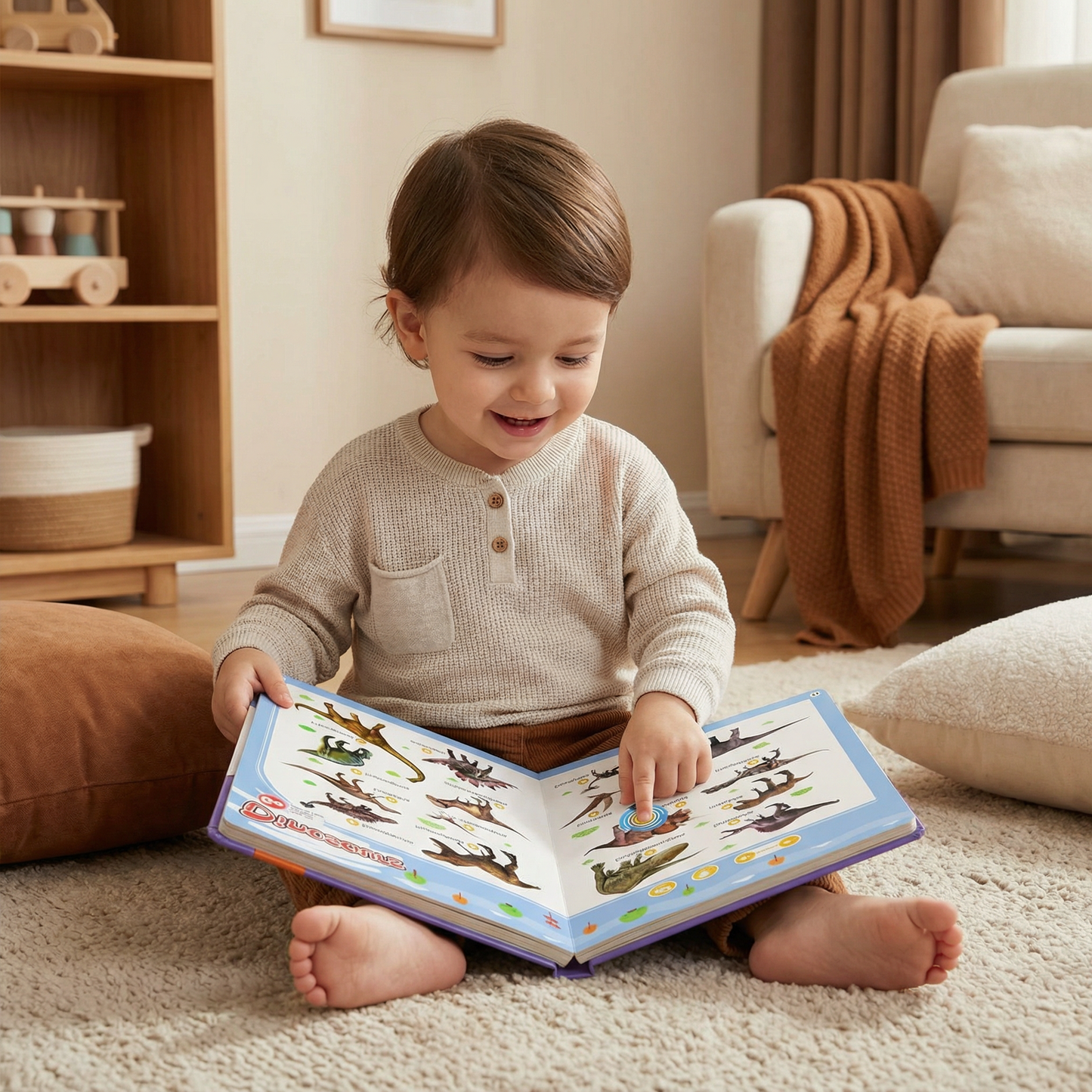 Interactive English Sound Book with 300 Plus Words and Real Photo Buttons for Children