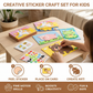 Peel and Stick Sticker Craft Activity Set with Animal and Vehicle Templates