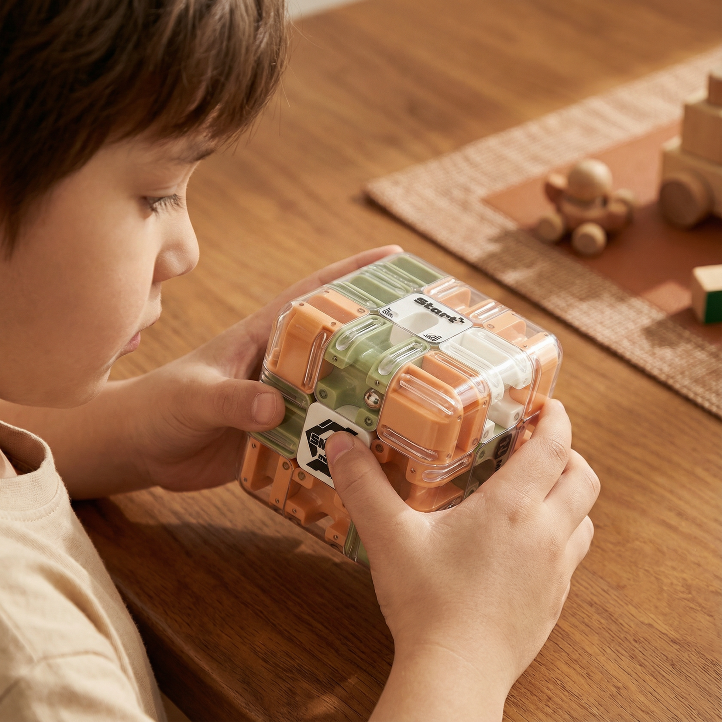 Labyrinth Ball Maze Cube with Clear Puzzle Design