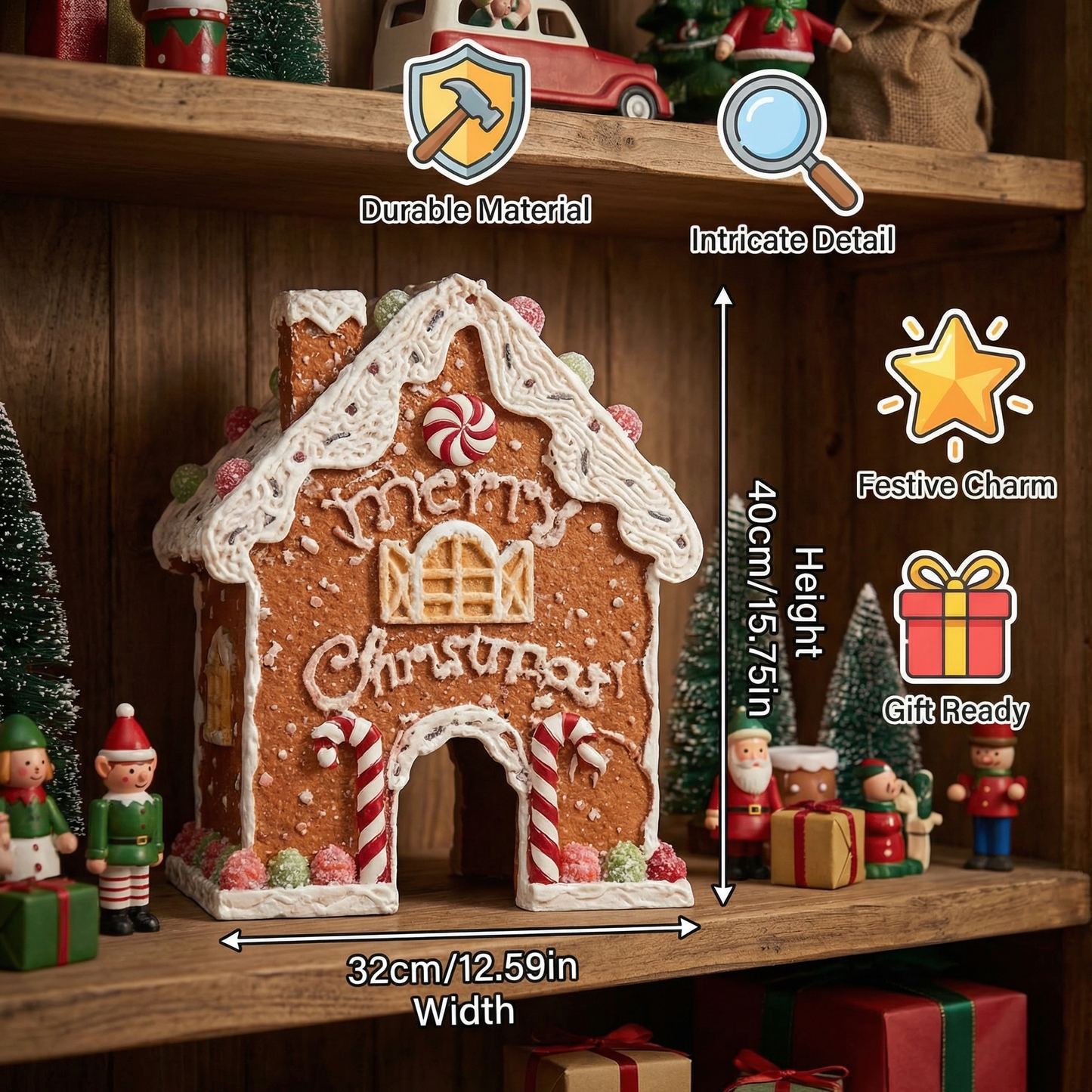 Holiday Gingerbread Mini Golf Set with Putter and Ball