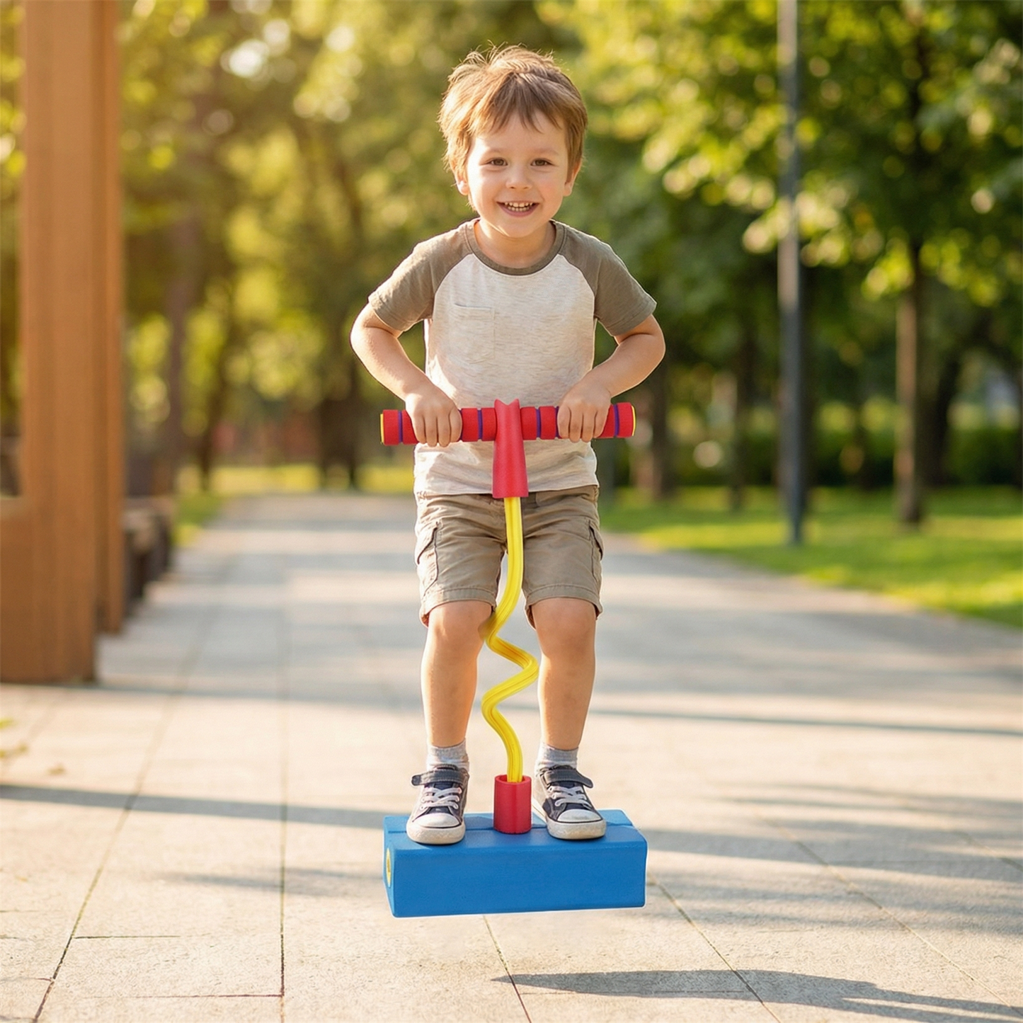 Pogo Jumper with Foam Base and Secure Handle for Kids Indoor Outdoor Play