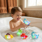 Floating Dinosaur Bath Toy with Color-Changing LED and Night Light Function