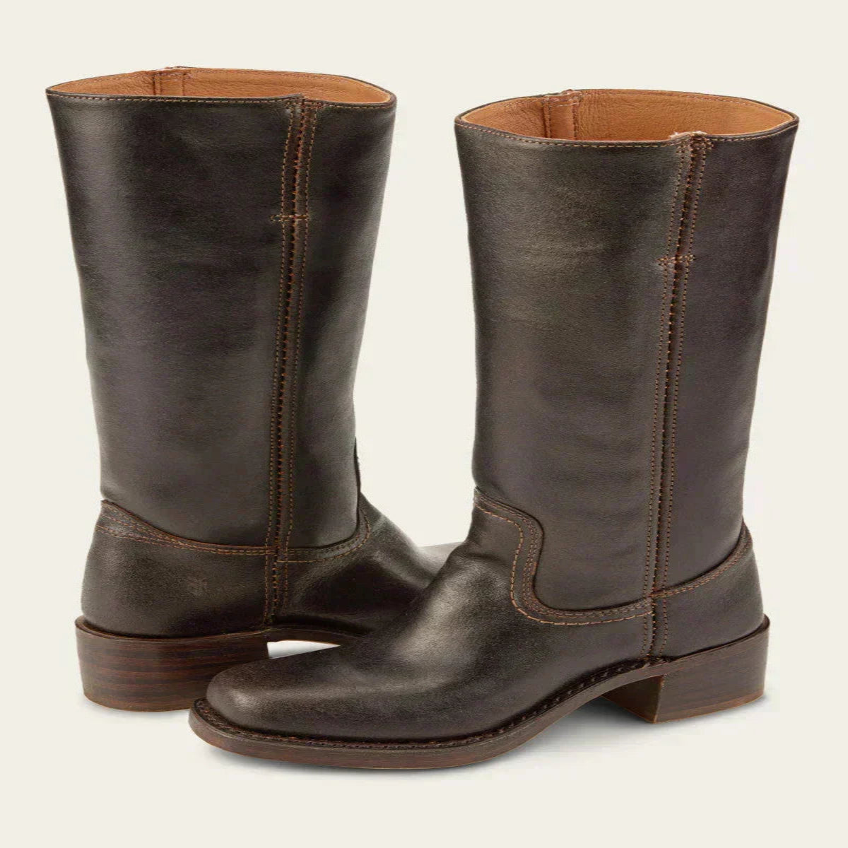 Women's stylish mid-calf boots with a comfortable block heel, perfect for fall fashion.