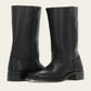 Fashionable women's mid-calf boots, featuring a sturdy block heel for comfort & style.