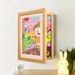 Rotating Artwork Display Frame with Magnetic Latch and 150-Sheet Storage