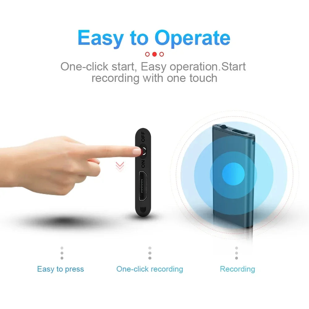 Voice Activated Audio Recorder with 8GB Storage and Magnetic Mount