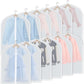 Hanging Garment Covers 24-Pack with Full Length Zipper and Anti-Dust Design, 3 Sizes